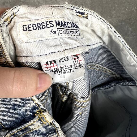 VTG Guess by Georges Marciano Denim Jeans Women's 28 High Rise Tapered 90's USA - Picture 11 of 11